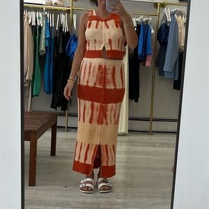 Tie Dye SET top and midi skirt
